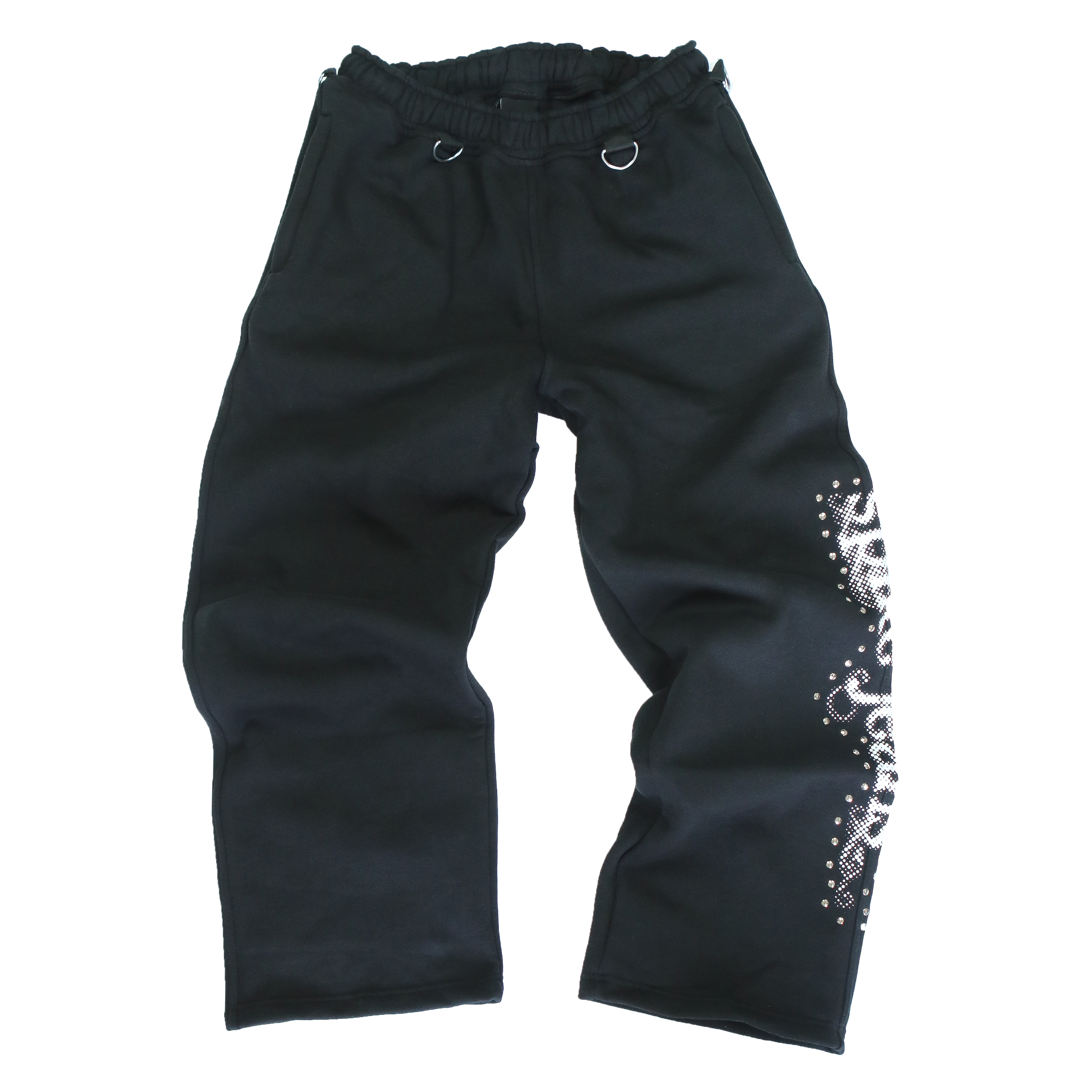 STUDDED BLACK TRACK PANTS