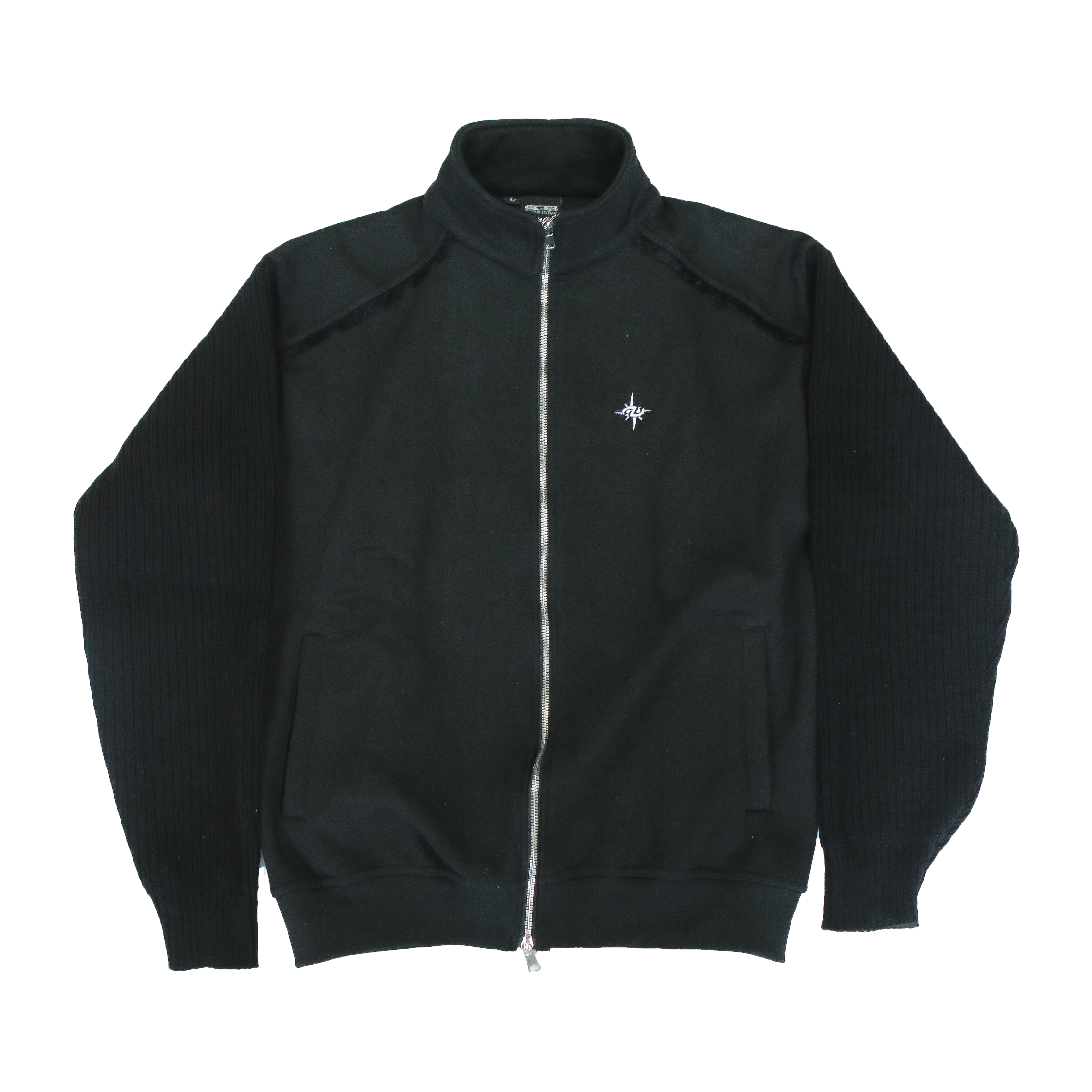 STUDDED BLACK TRACK TOP