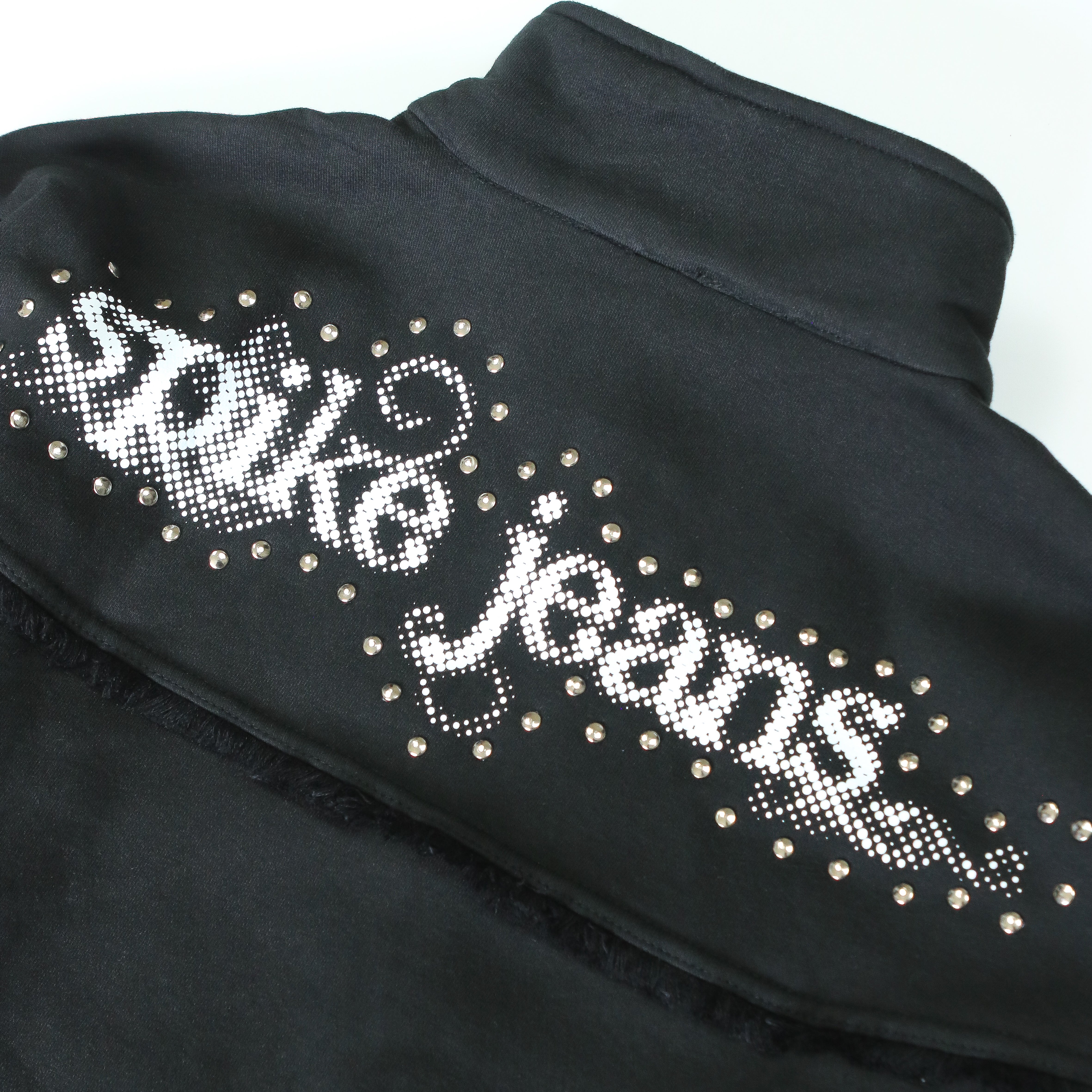 STUDDED BLACK TRACK TOP